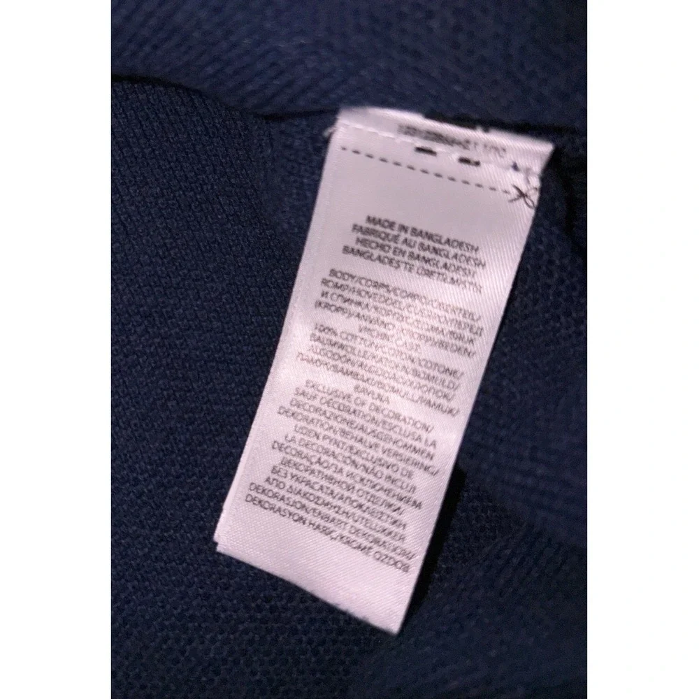 Polo Ralph Lauren Quarter Zip Navy Blue Textured Sweater Mens Size Medium